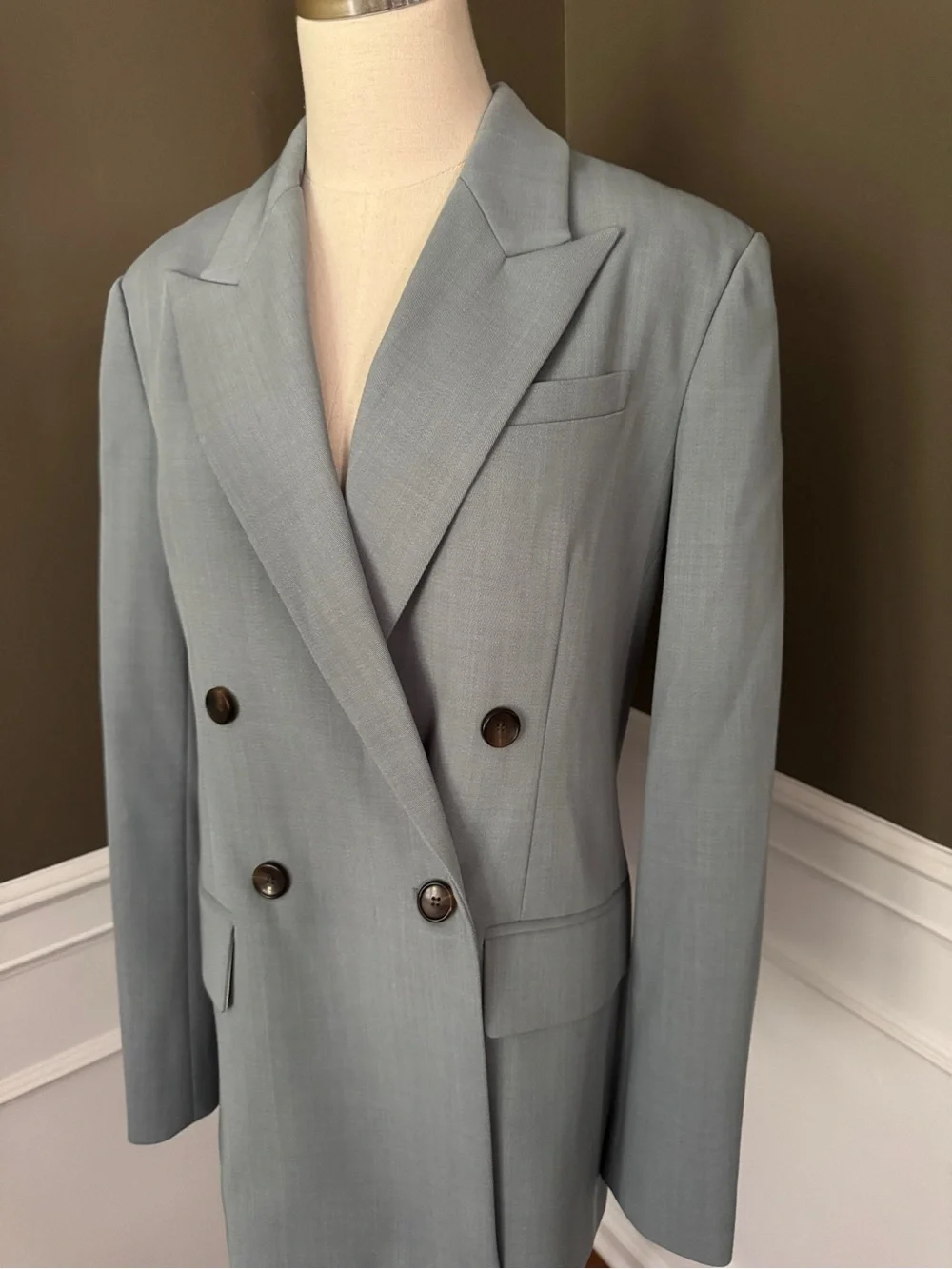 A.L.C. Calla Blazer Jacket in Slate Blue. Size 4. NWT. MSRP $795.